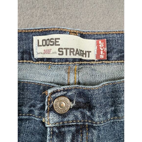 Levis 569 Jeans Mens 36x30 Blue Denim Baggy Loose Straight Relaxed Grunge Y2K - Picture 6 of 10